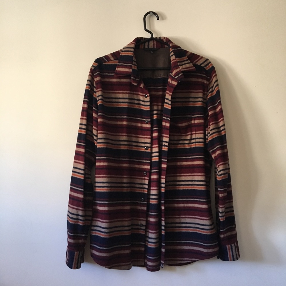 Uniqlo striped fleece shirt